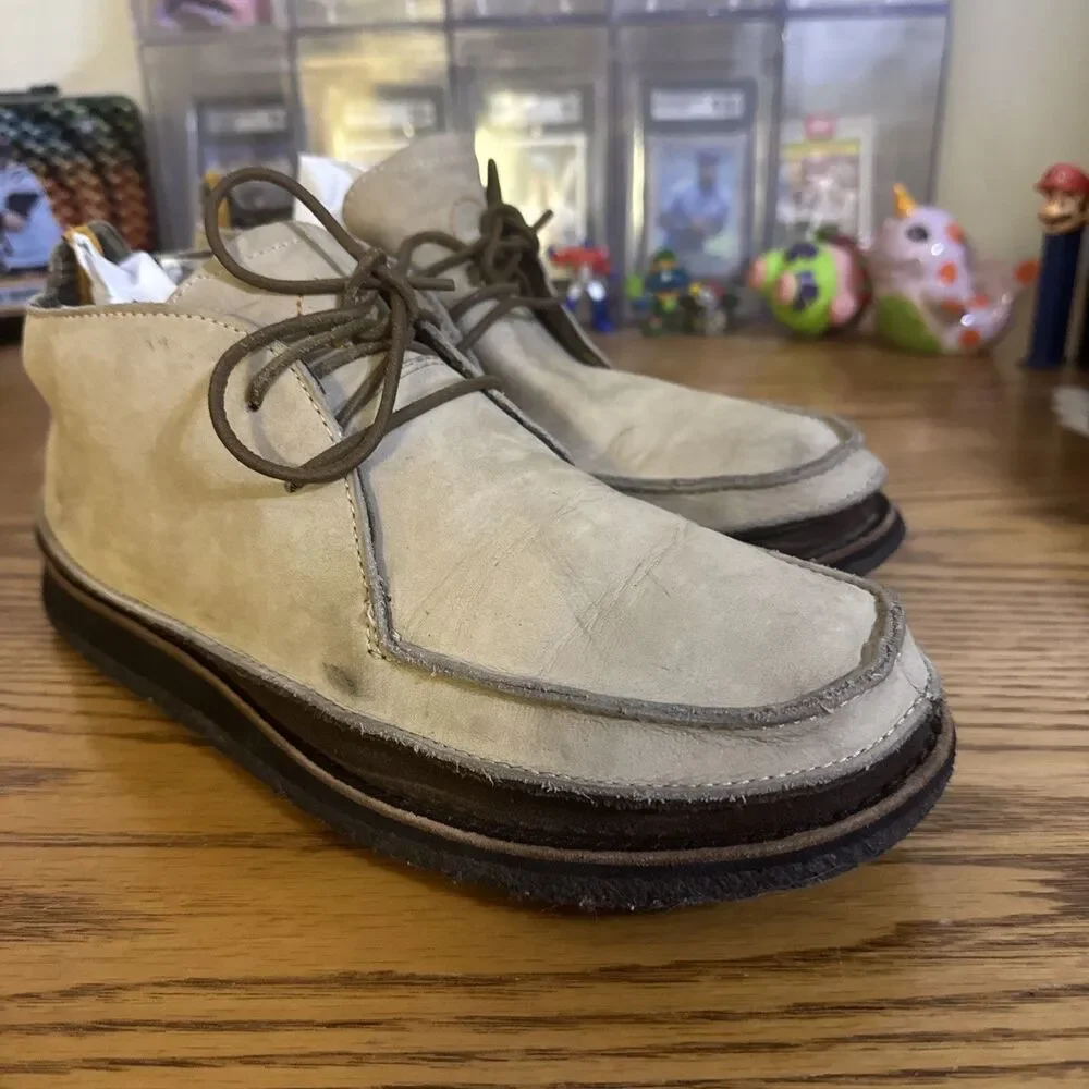 Timberland Mens Tan Leather/Suede Moc Toe Chukka Boots Size 10M See Pictures